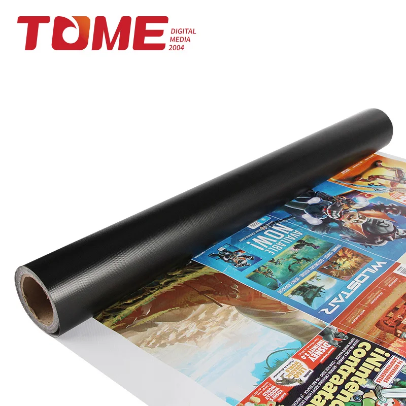 Hot selling 440g 13oz PVC frontlit backlit black back digital printed fabric flex banner in China