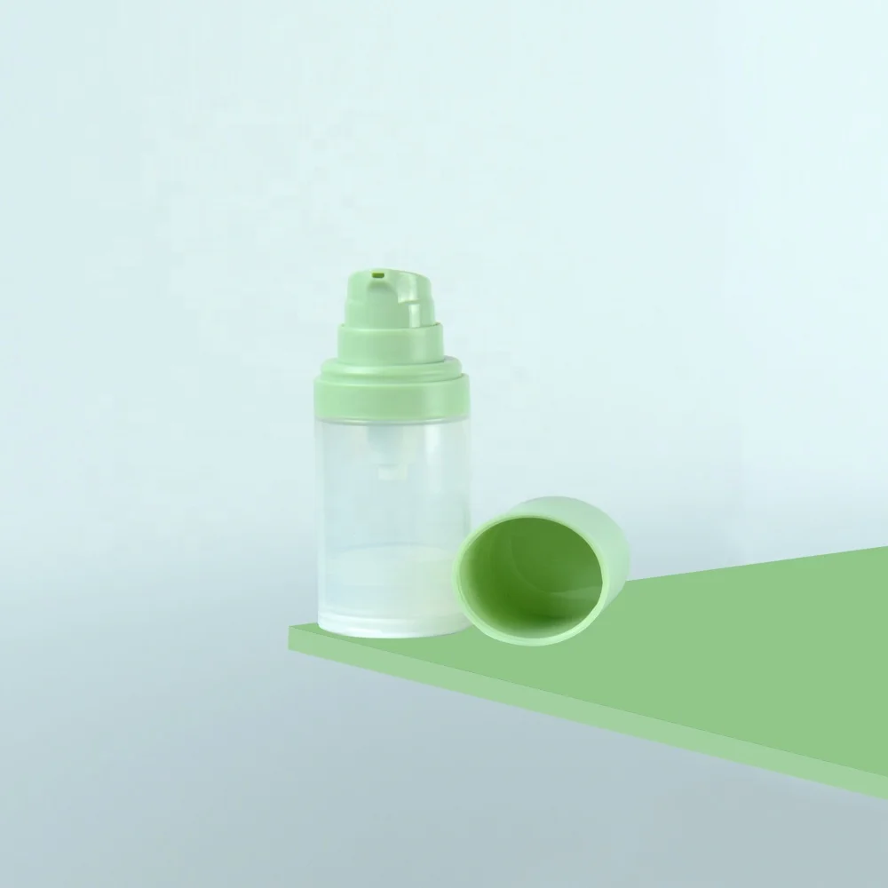 Vacuum Container Portable Empty 15ml 30ml Plastic PP Airless Lotion Bottle With Dispenser for Travelling