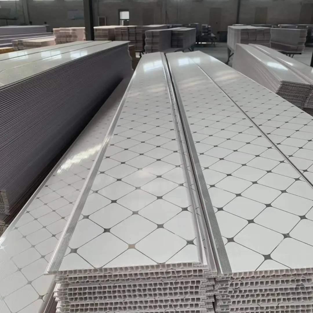 20cm bright white pvc ceilings wood grain hot stamping pvc false ceiling tile film coated laminate pvc plafond ceiling roof