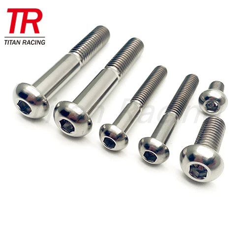 Titanium Steering Wheel Quick Release & Hub Screws Button Head Bolts