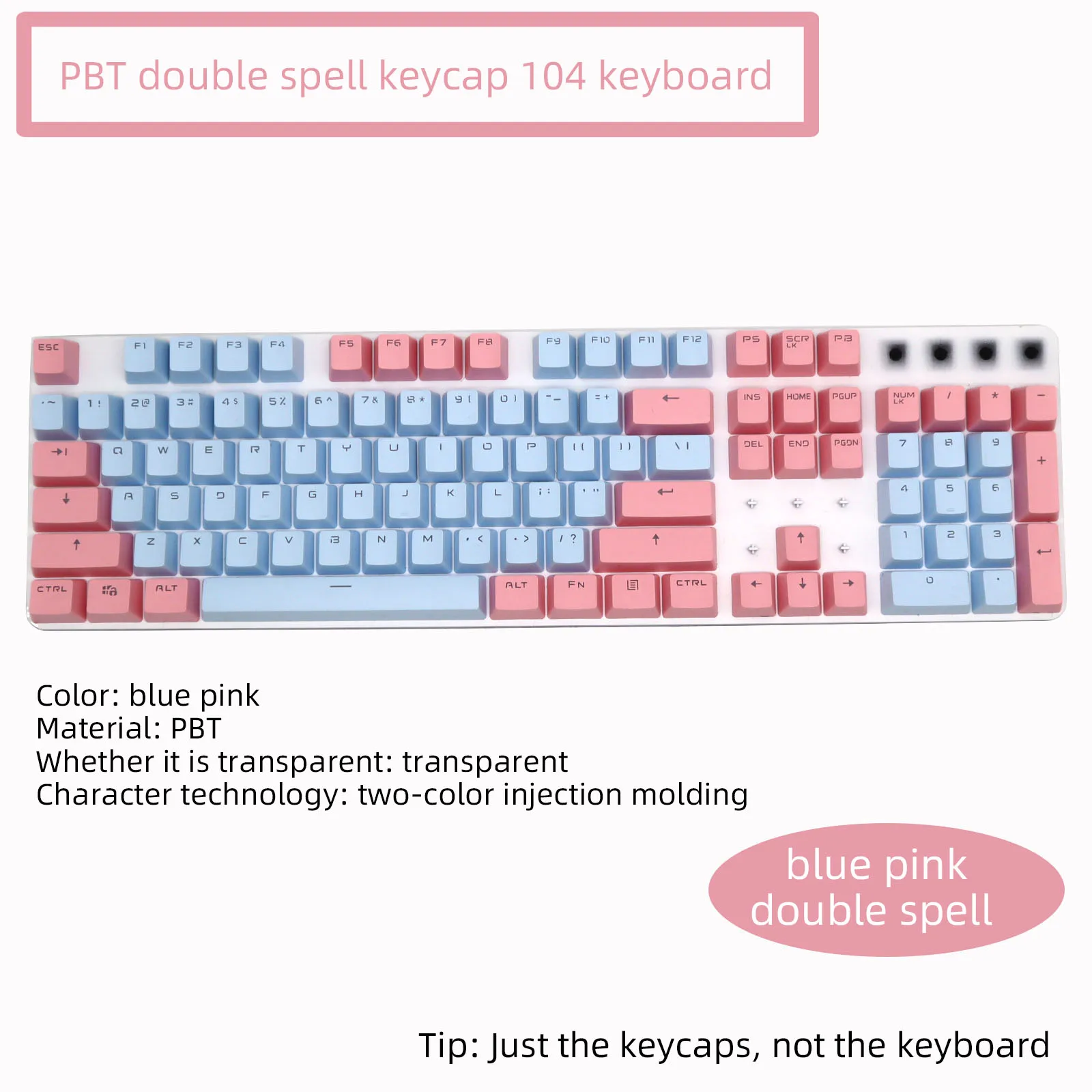 Multi-color PBT keycap keyboardcap height 104 keys luminous double color combination mechanical keyboard keycap