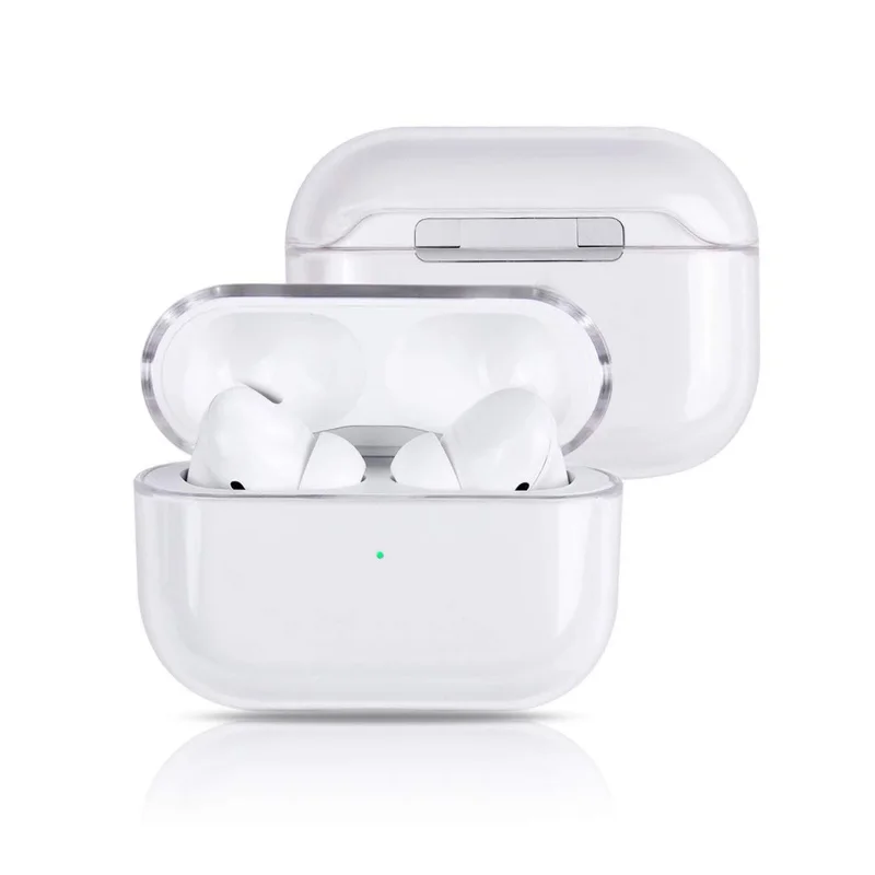  Защитный чехол для беспроводных наушников прозрачный Apple Airpods Жесткий Чехол из поликарбоната мультяшный с логотипом на