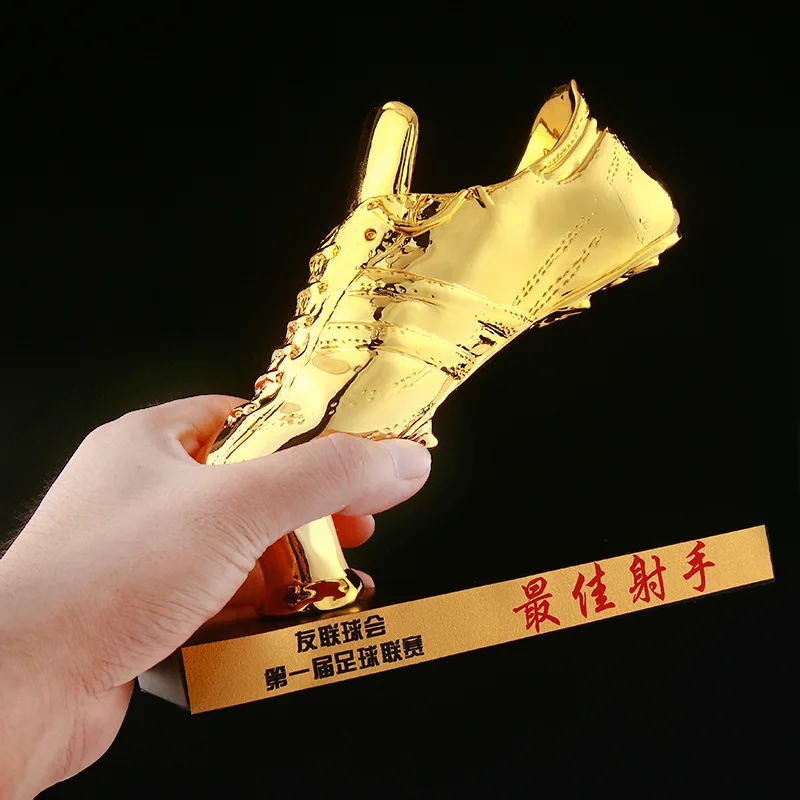 Cheap New Design Resin Trophy 2023 Personality Custom Resin Soccer Trophy Factory Golden Boot Football Winner Cup Trophy