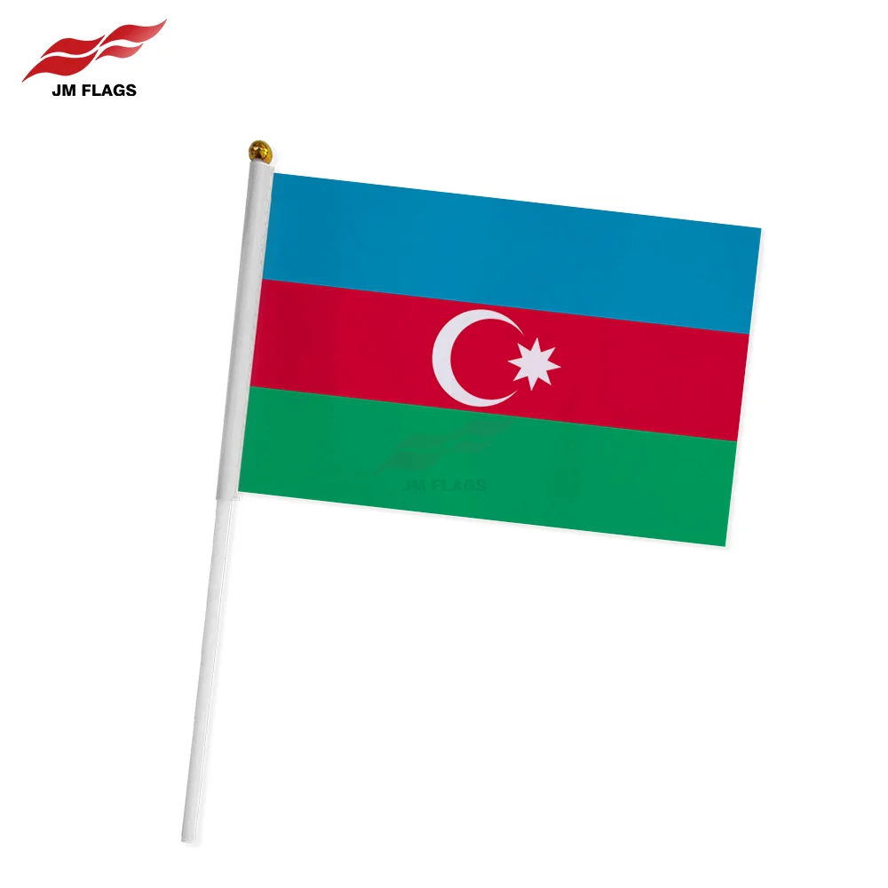 High Quality Factory World Flags 14*21cm Azerbaijan Flag Activities Polyester Flag