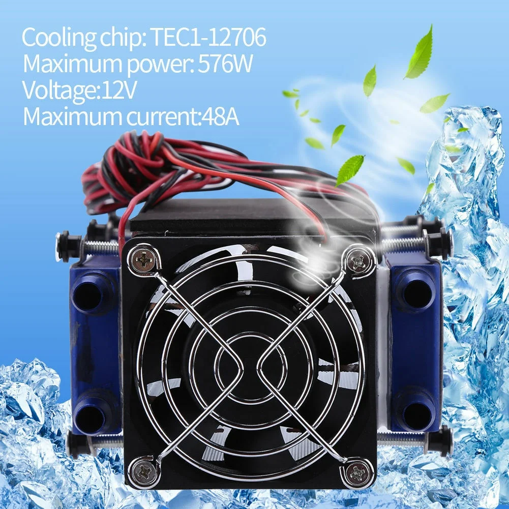  12V 576W 8 чип кровать любимчика инструмент TEC1-12706 аксессуары Алюминиевый охлаждения Термоэлектрический воздушный охлаждающее устройство DIY