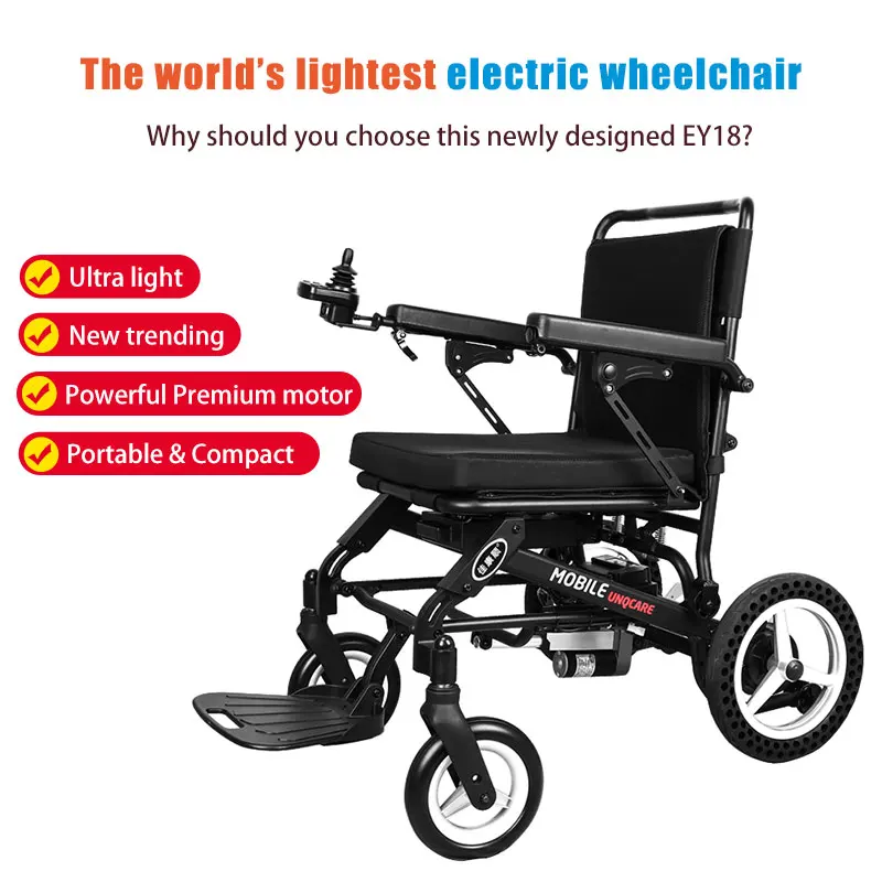 240w Powerful Motor Electric Wheelchair Foldable New Trending Portable Electric Wheelchair