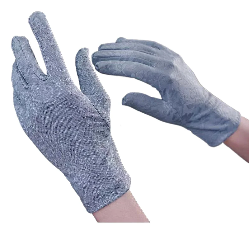 Manufacturers direct sales pattern summer jacquard ice silk etiquette elastic sunscreen show spring and autumn riding driving gl