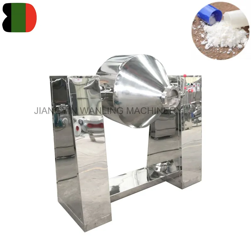 WLW in stock double cone protein whey flower rice milk powder mixing mixer fertilizer grain blending machine