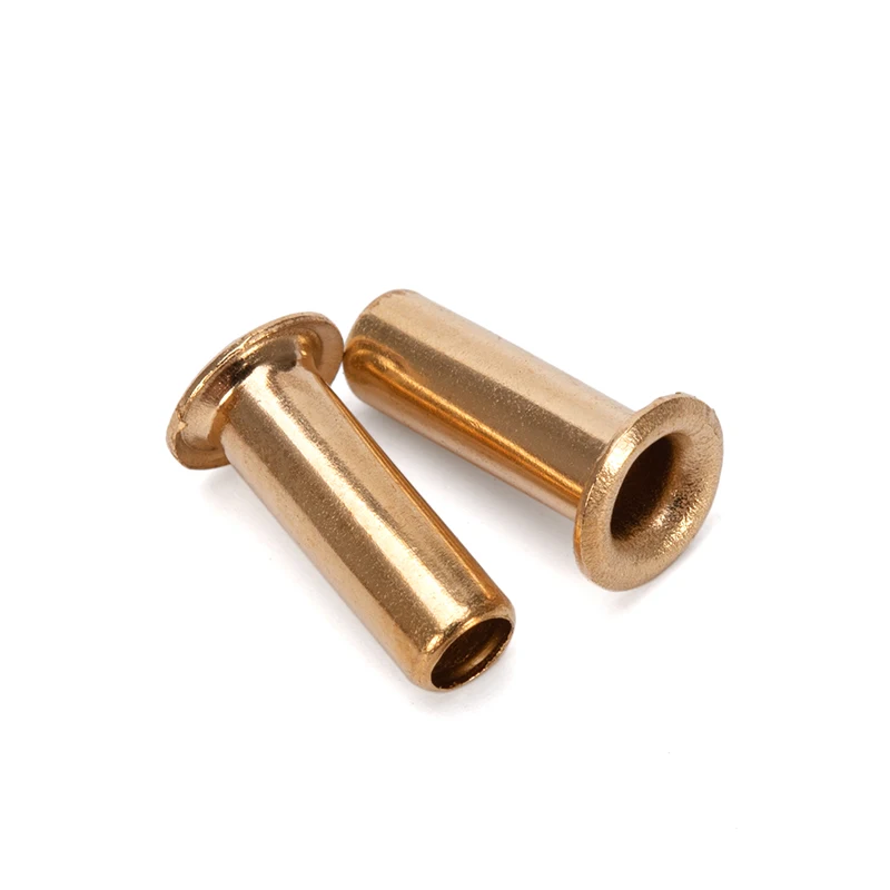 China Supplier Flat Round Head Brass Copper Hollow Tubular Rivet