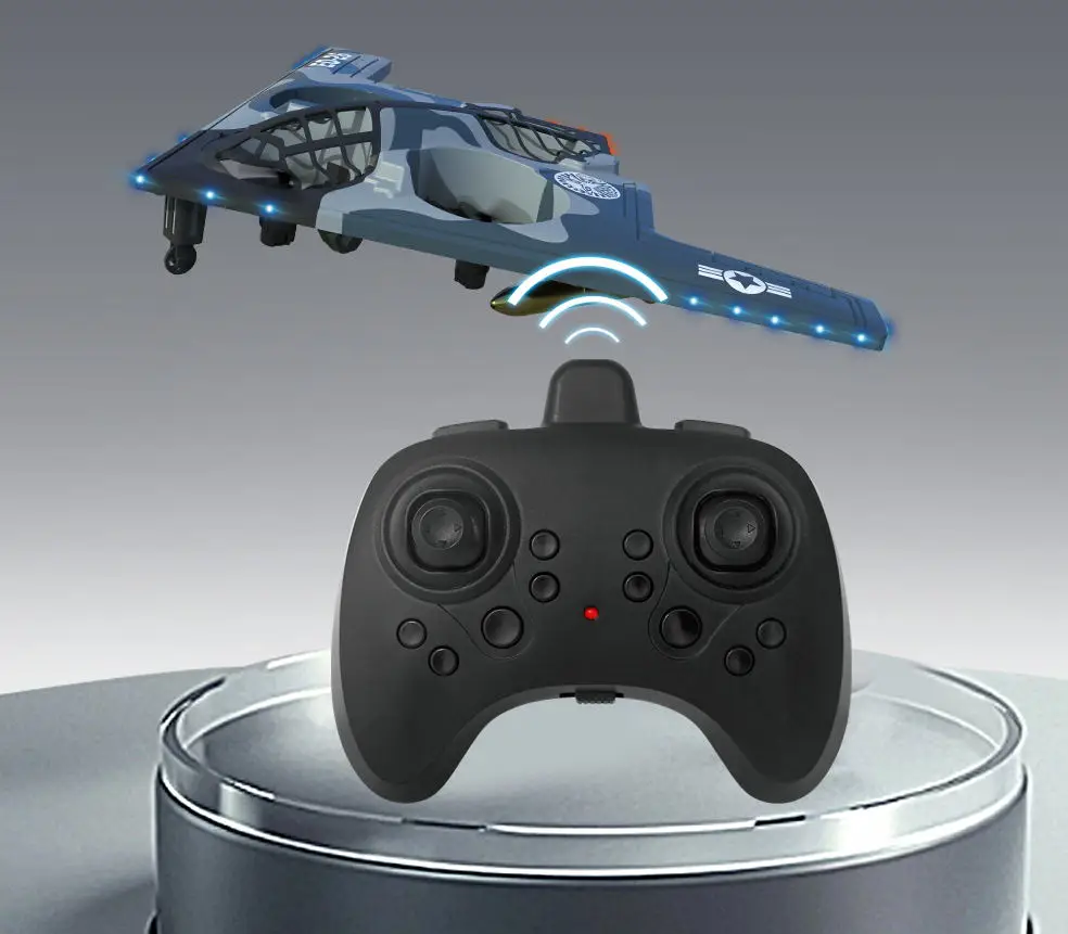 2.4GHZ EPP Foam RC Aircraft Glider Fighter Altitude Hold Rc Plane With 480P Camera LED Lights Aircraft Model Flying Model To