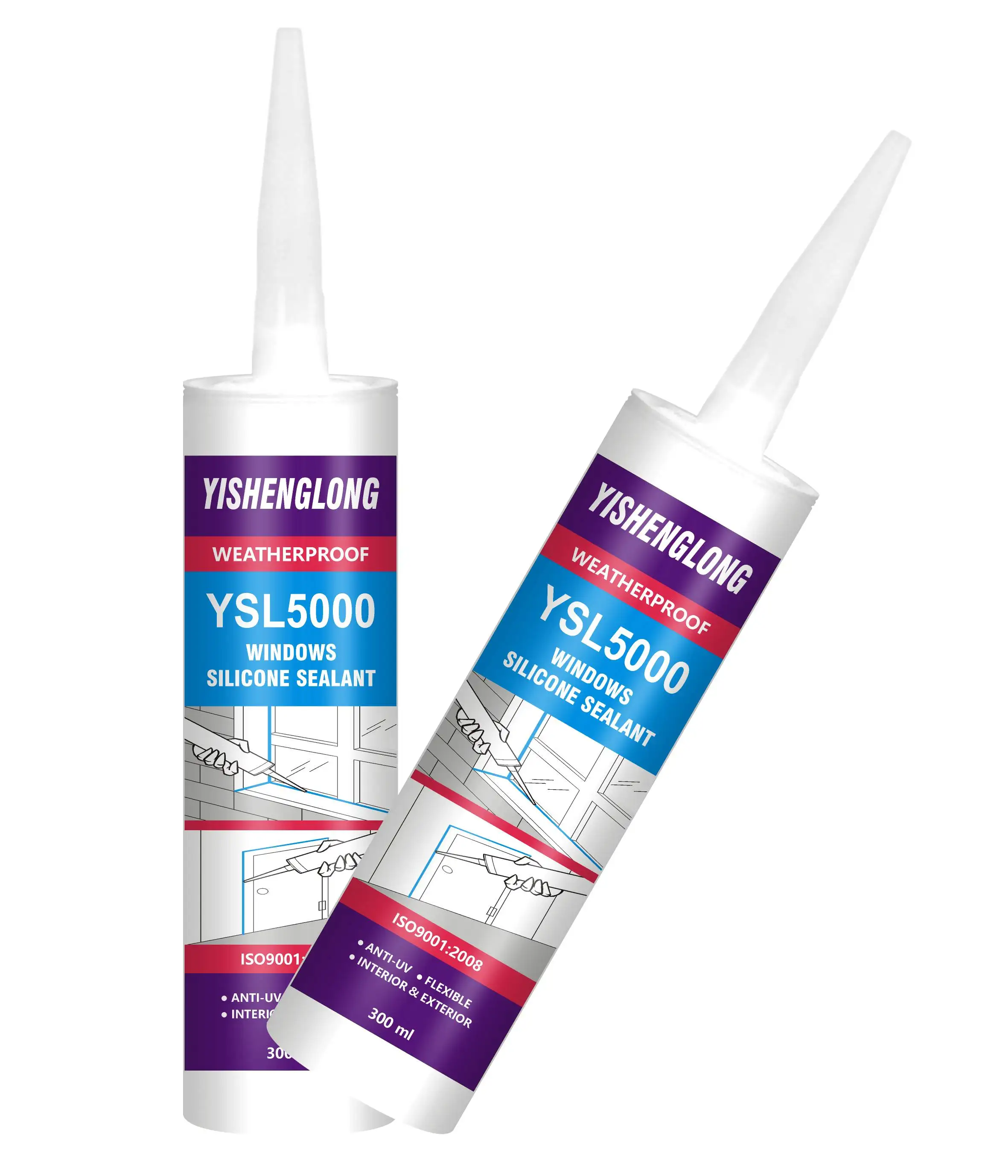 YSL-5000 HS code non toxic  neutral weatherproof glass silicone sealant manufacturer in china
