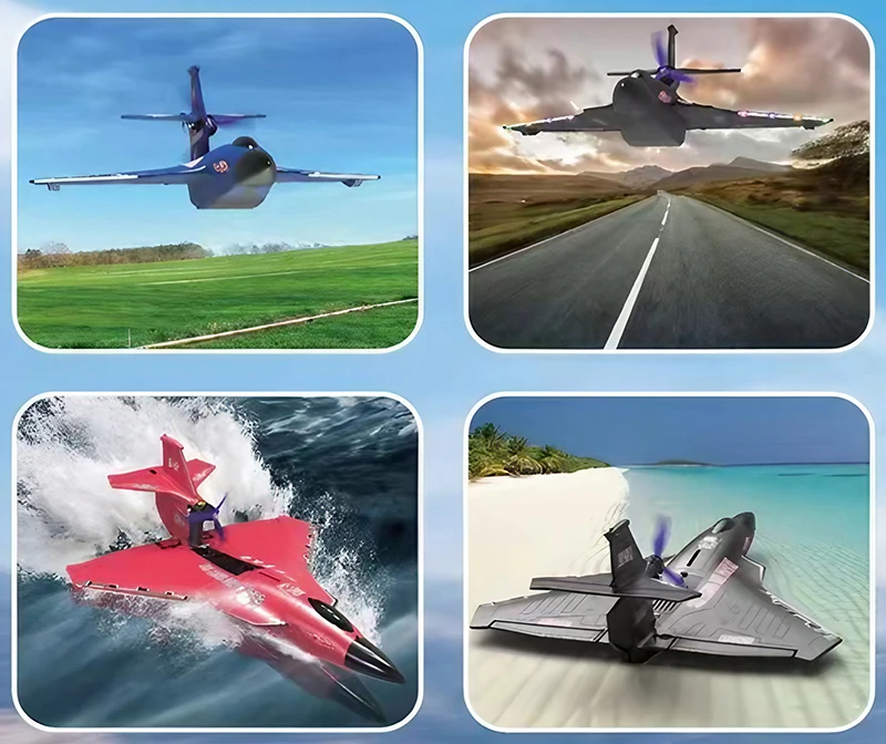 H650 Fixed Wing Lightweight 3 in 1 EPP Foam Sea Land Air Long Range Radio Control RC Aircraft Brushless DIY Fly Toy for Boys