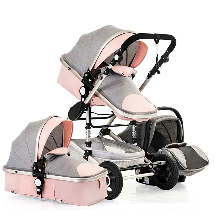
colorato bambina pieghevole travel system rosa stroller 3 in 1 leggero baby trio carrozzina ovetto passeggino 