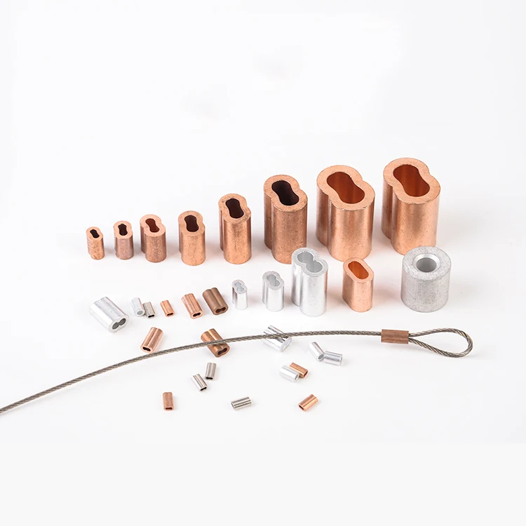 Прямая продажа с фабрики, 0,8 мм, различные размеры, в наличии, зажим для троса, 8 форм, песочные часы, медный зажим