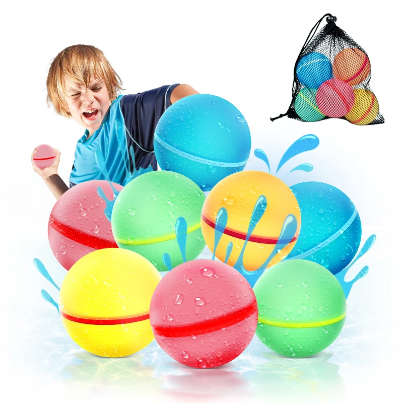 Wholesale Kids Summer Toys Rapid Filling Self Sealing Splash Water Bombs Silicone Reusable Magnetic Refillable Water Balloons