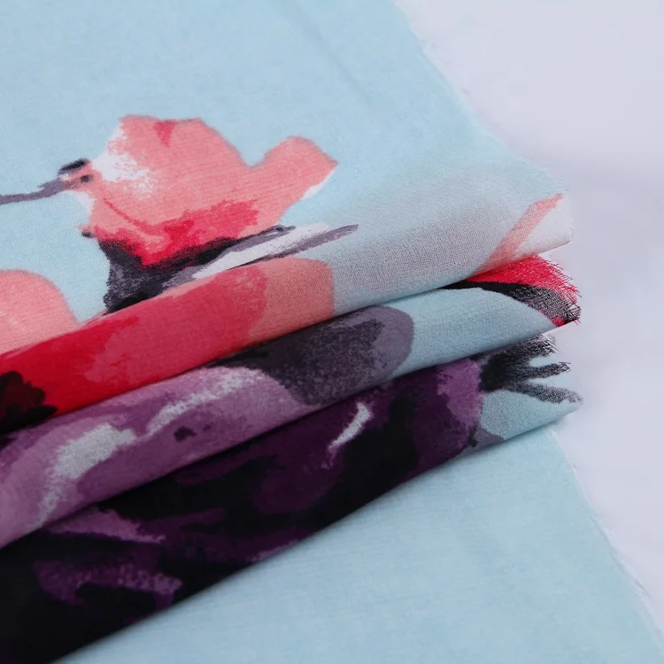 Wholesale elegant soft and breathable chiffon printed 100% polyester fabric