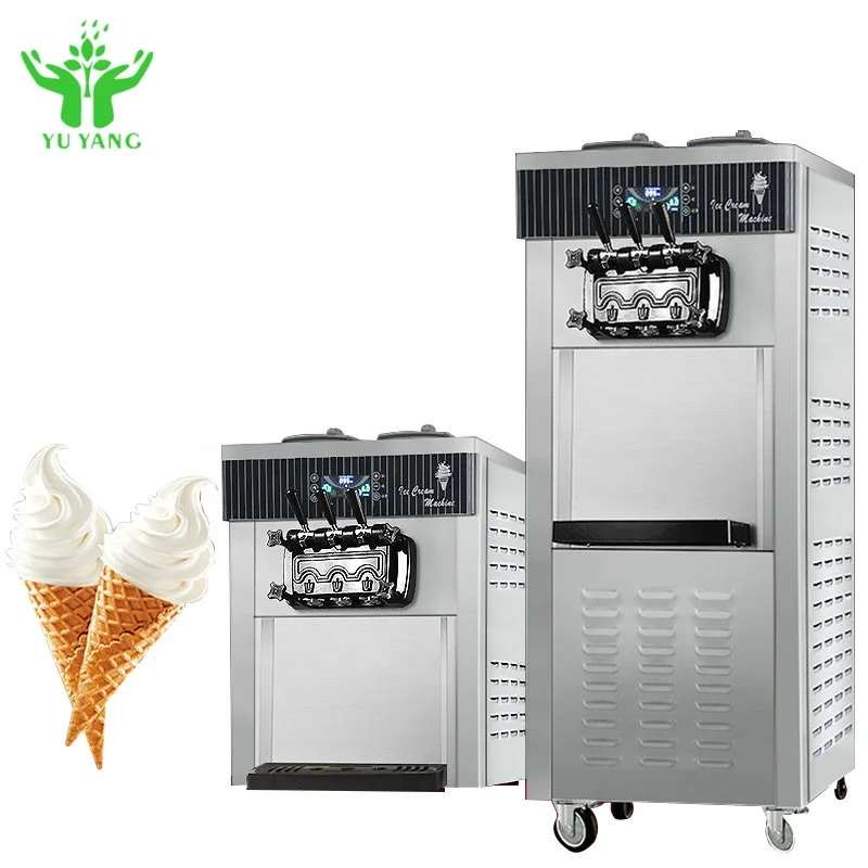 Commercial Vertical Automatic Raw Pulp Refrigerated Fresh Ice Cream Machine