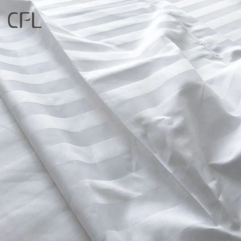 CFL Hospitality Supplies Bedsheet Direct Factory Wholesale Cotton White Hotel Luxury Bedding Set