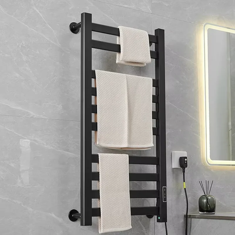 Aluminium Alloy LCD Heating Towel Rack Intelligent Thermostatic Dry-Heated Heating Towel Rack