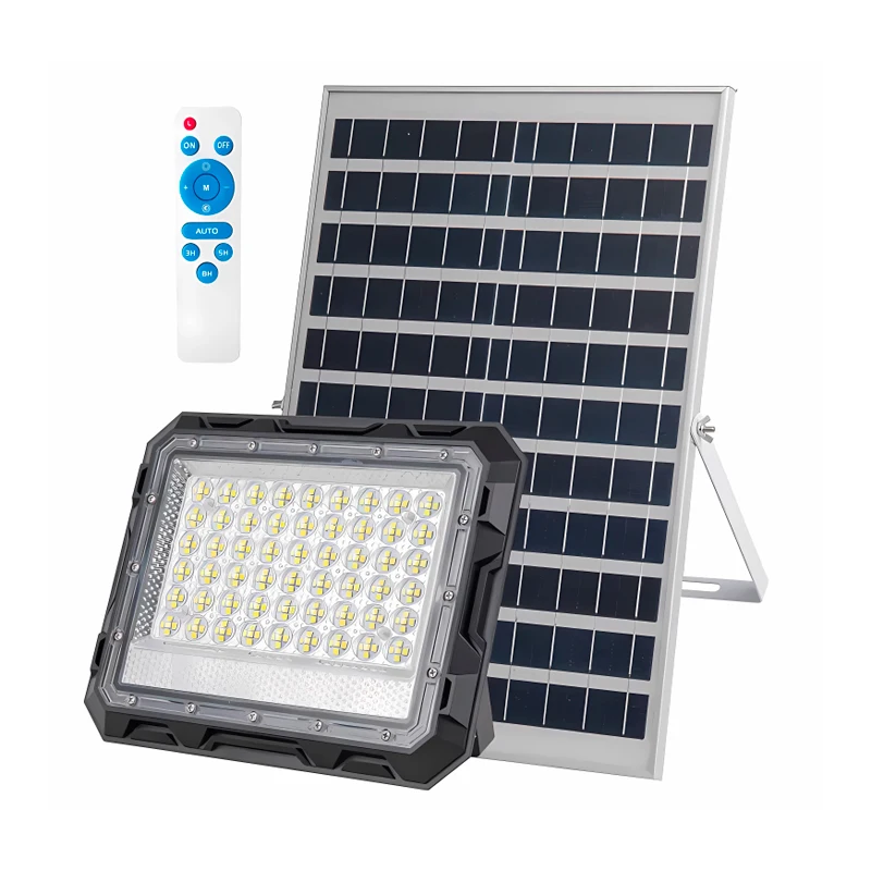 Dawn Outdoor Flood Light Projector 50w 100w 200w 300w LED Cob Remote Controlled IP65 Yard Adjustable Solar Flood Light