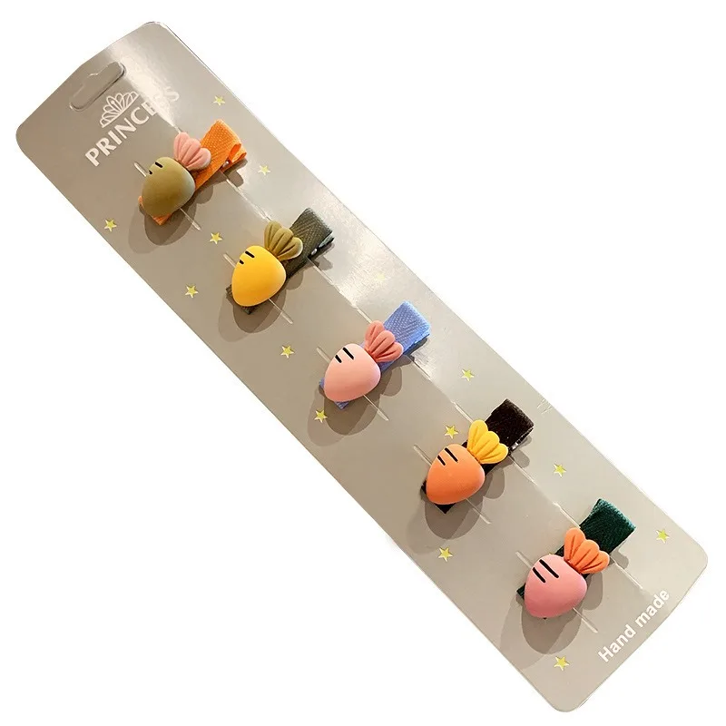 Orangee Wholesale cute lovely headband 5 pcs baby hair clip bows gift set hair accessories hair clip set for kids clips