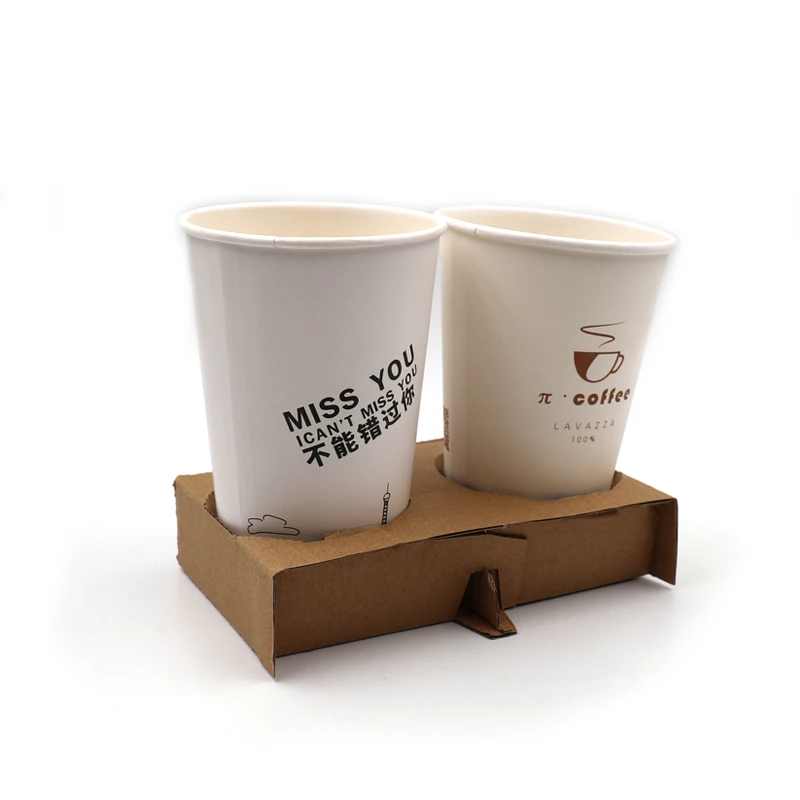 Food Grade Cardboard Take Away Coffee Paper Cup Holder