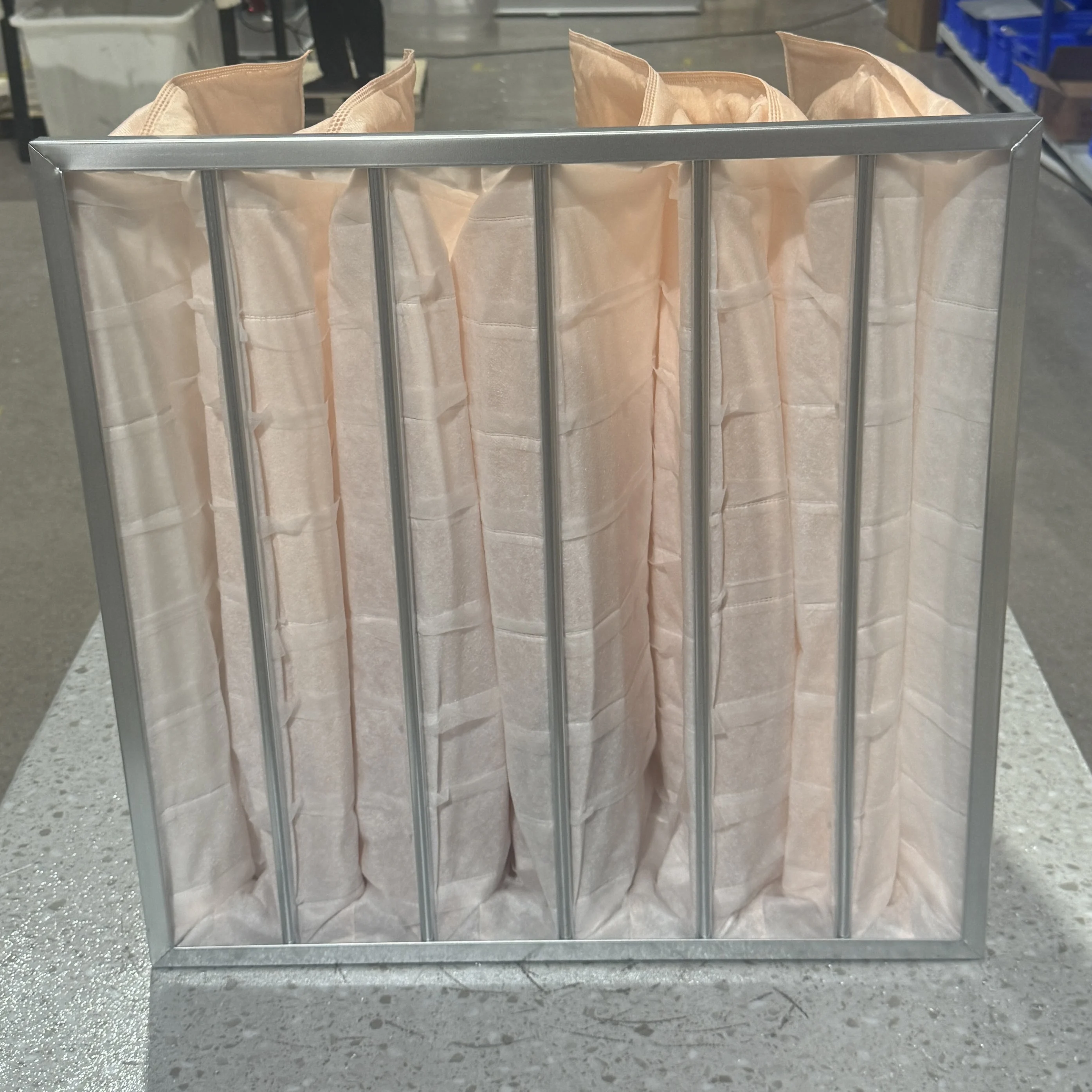 Medium-Efficiency Washable Synthetic Fiber Non-Woven Industrial F5 F6 F7 Dust Bag New Condition for Hotels