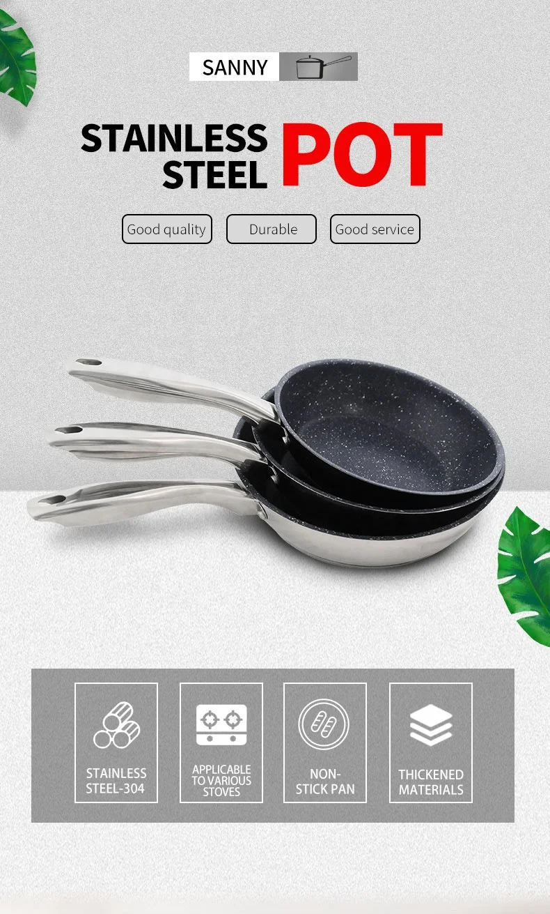 Сковорода из нержавеющей стали с антипригарным покрытием для кухни по лучшей цене от китайского производителя