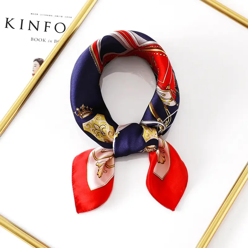 Good Quality Wholesale Custom Printed Luxury 100% Natural Silk Square Scarf for Women