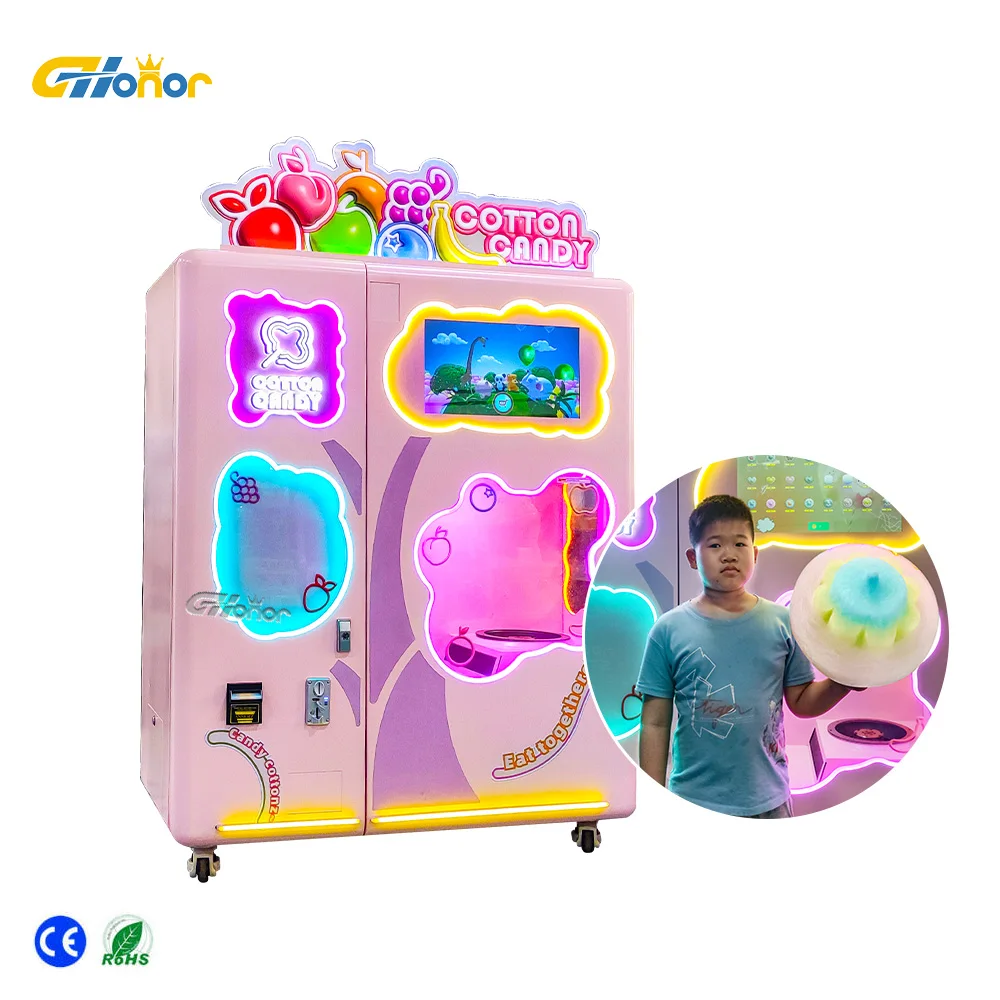 Новый автоматический автомат по продаже сахарной ваты