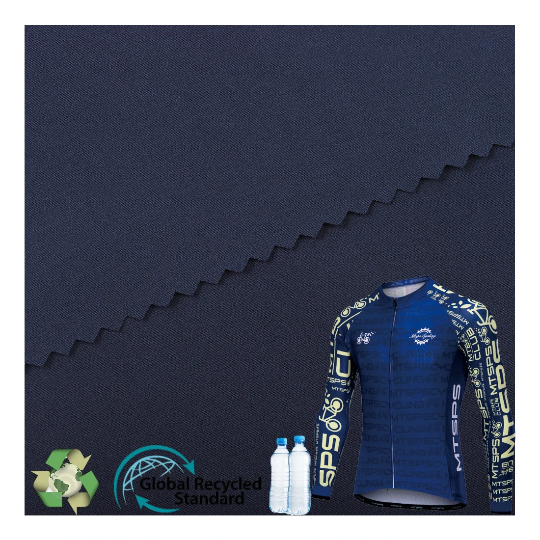 Eco Friendly T Shirt Clothing 100% RPET Repreve Recycle Polyester Weft Knitting dry fit polyester interlock jersey fabric