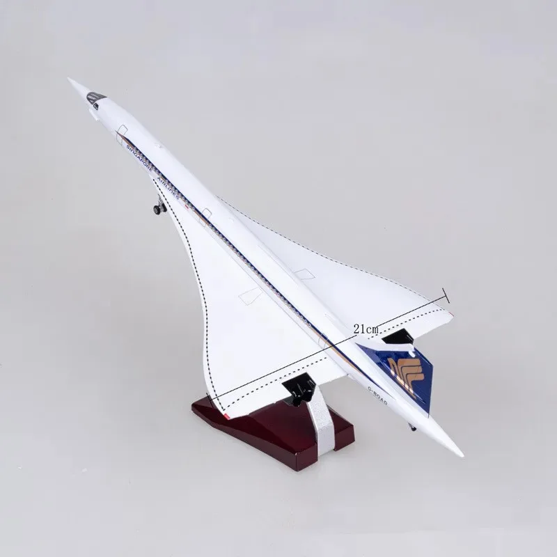 Модель самолета 1/125 масштаба 50 см Singapore Airlines Concorde с шасси