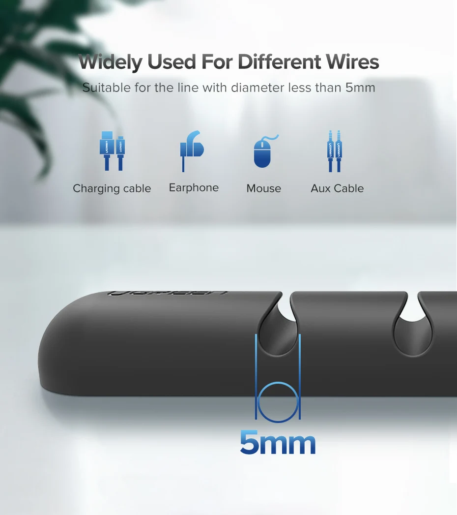 силиконовый USB Winder гибкий кабель с ПВХ изоляцией кабель управление зажимы для мышь наушники держатель кабеля