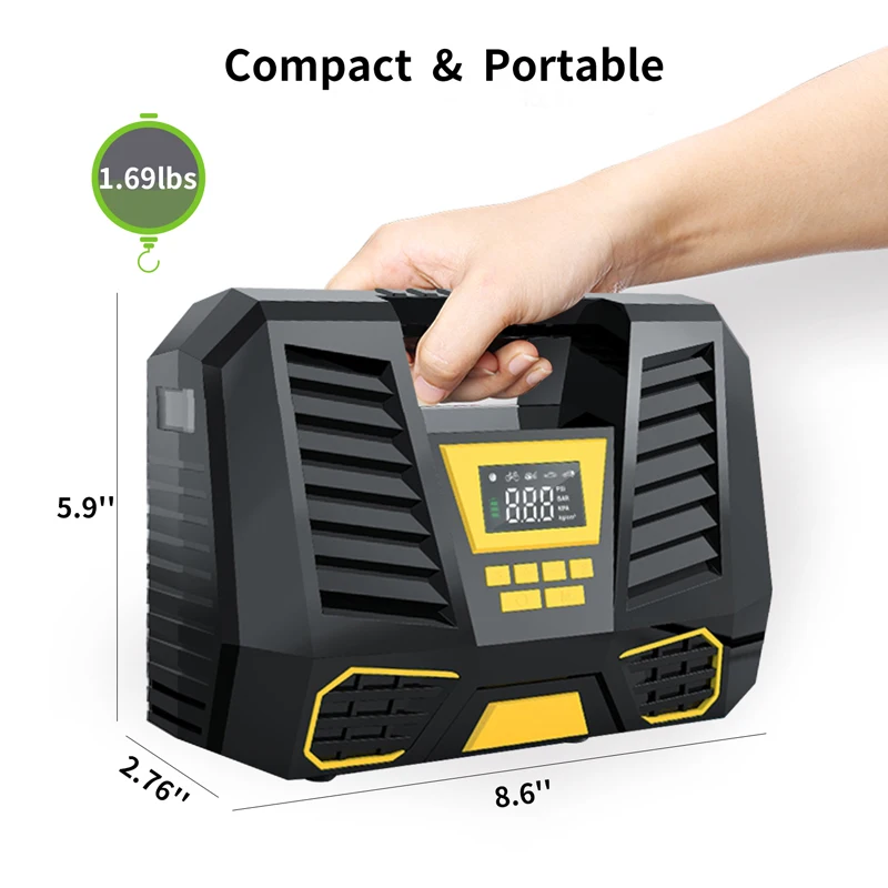 CARSUN Best-selling Cordless Motorcycles Tire Inflators Recharge 22 Cylinder Bike Tyre Air Compressor