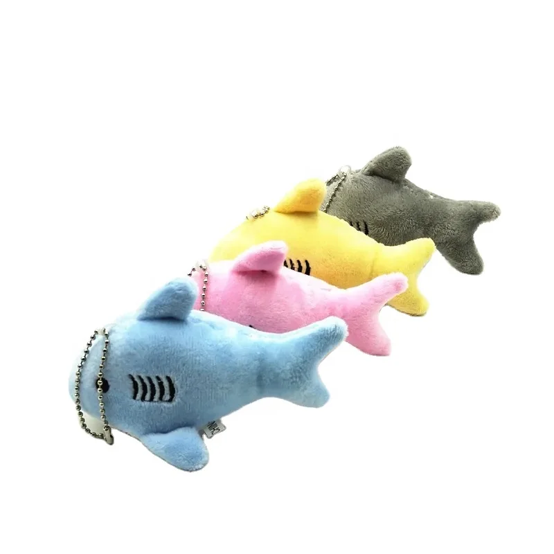 Pink shark plush gift key chain custom children toy chain cute decoration mini key chain