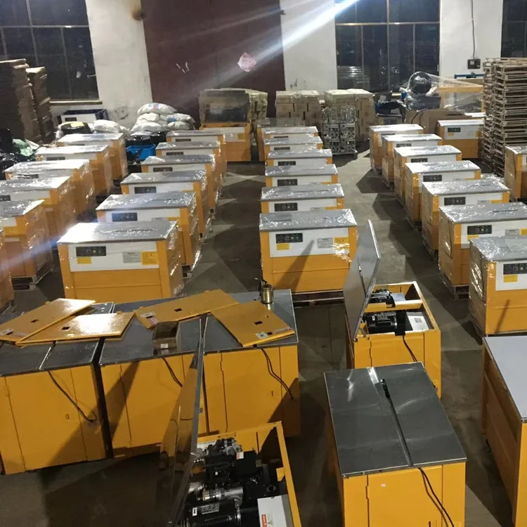Middle size table height semi automatic PP bundle strapping packing machine