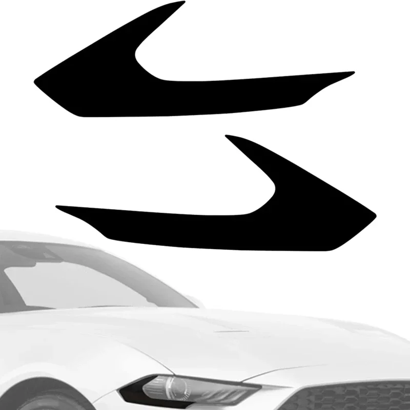 Headlight Side Marker Tint Vinyl Headlight Decal Pre-Cut Cover Overlay Cover Compatible for 2018-2021 Ford Mustang