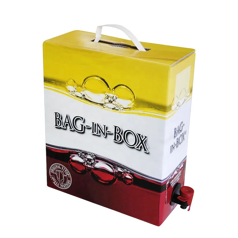 Transparent/Aluminum Aseptic Bag In Box 5l Disposable Coffee Bag In Box With Valve Dispenser Bag In A Box