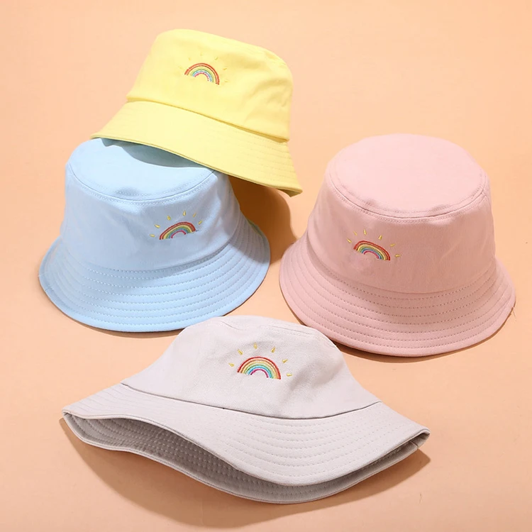 New Design Fashion Double-Sided Printing Travel Beach Custom Logo Unisex Embroidery Bucket Hat