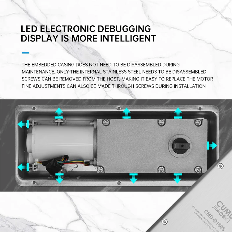 2024 New Price D-180s High Quality Heavy Duty Automatic Electric Floor Spring For Glass Door/Wooden Door / Metal Door