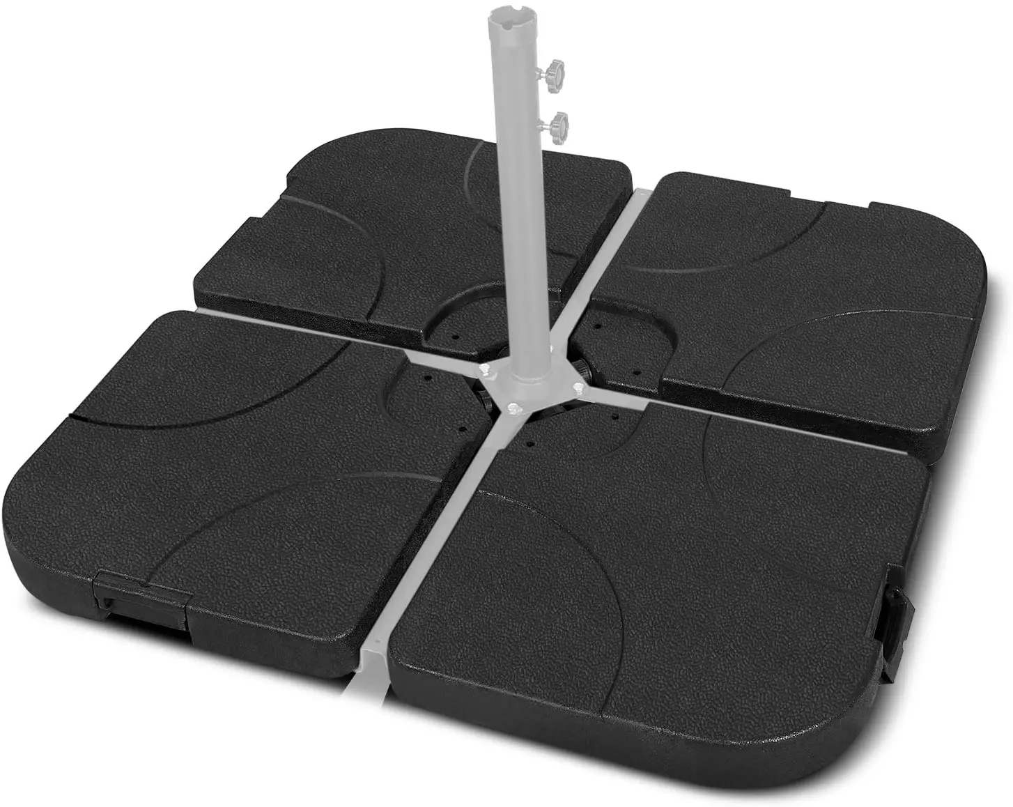 60L Outdoor Cantilever Hanging Patio Umbrella Base 4-Piece Umbrella water Base w/Carry Handles