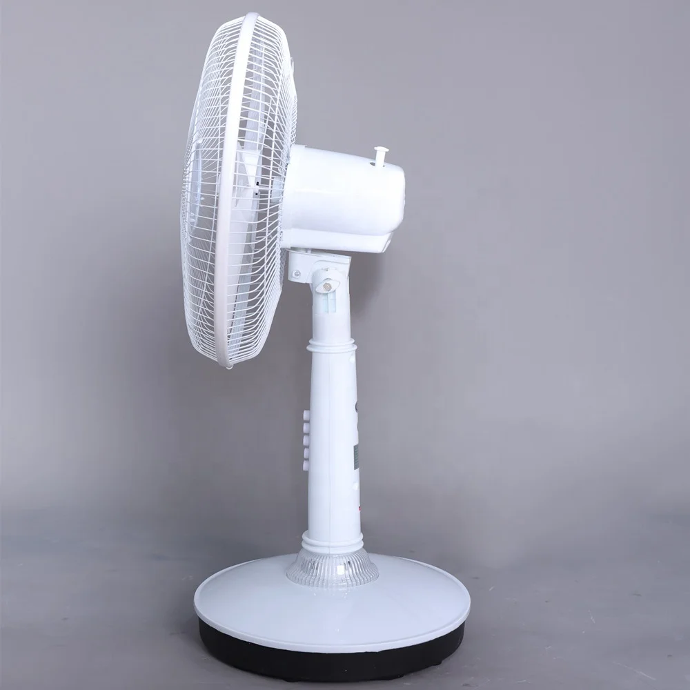 16' 18' 12v ac dc USB port battery powered charging table fan with light with lithium battery