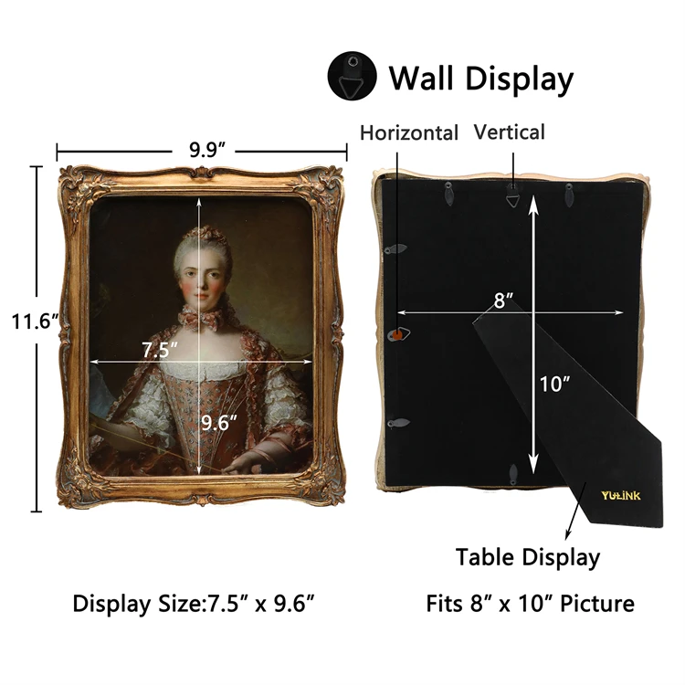 Small Order Quantity Special design Antique Bronze Photo Frame New Trendy Art Wall Picture Frame