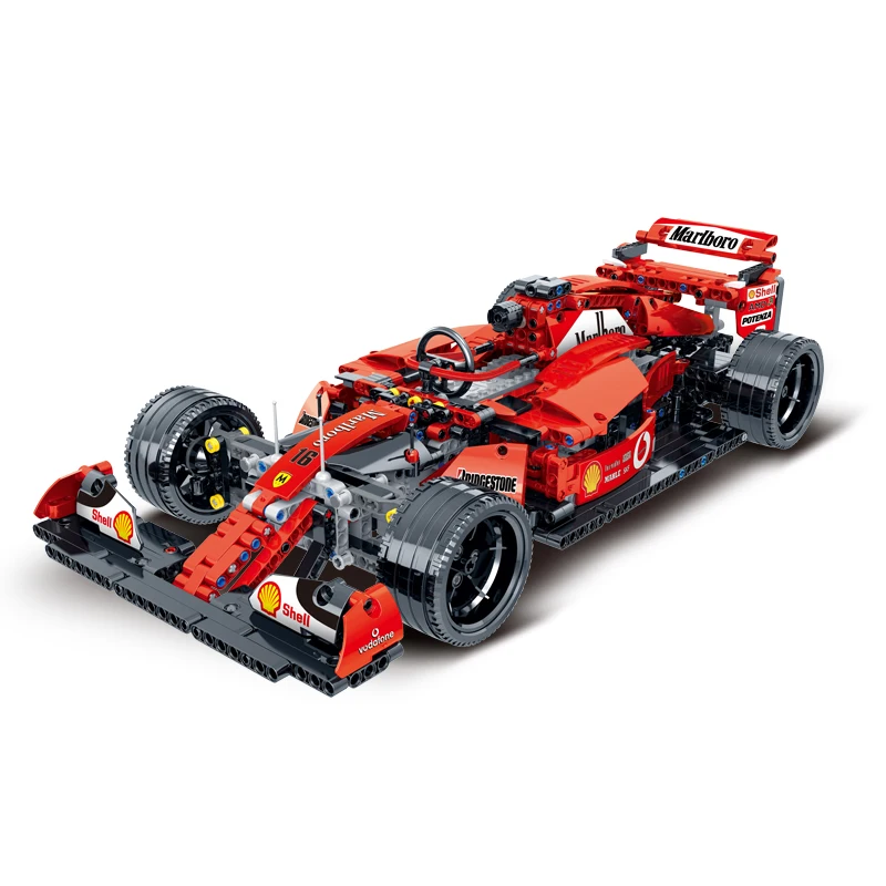 MORK 023005-1 1:10 Remote Control Red F1 Technol Model Vehicle Building Block Boys Gift 1255pcs building toys