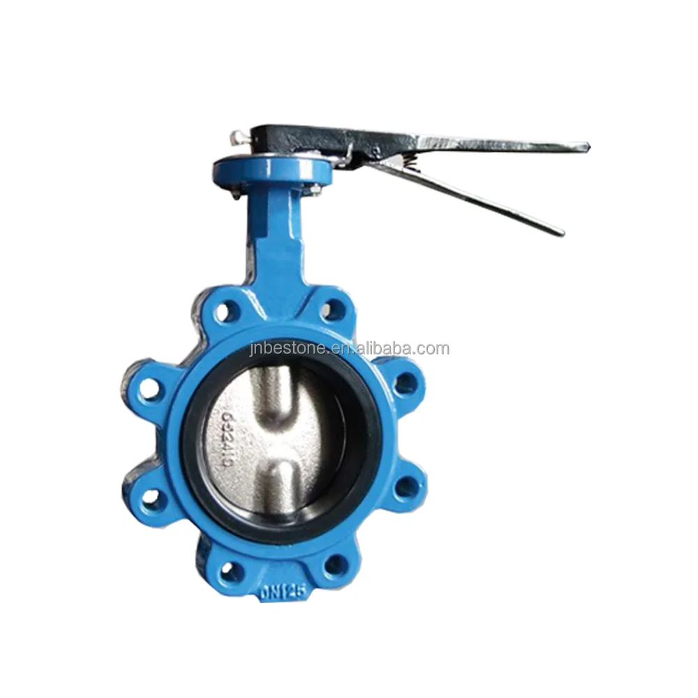 Made in China Cf8 Cf8m Disc Lug Butterfly Valve Pinless Rubber Seat PN10 PN16 150LB 5K 10K ANSI JIS