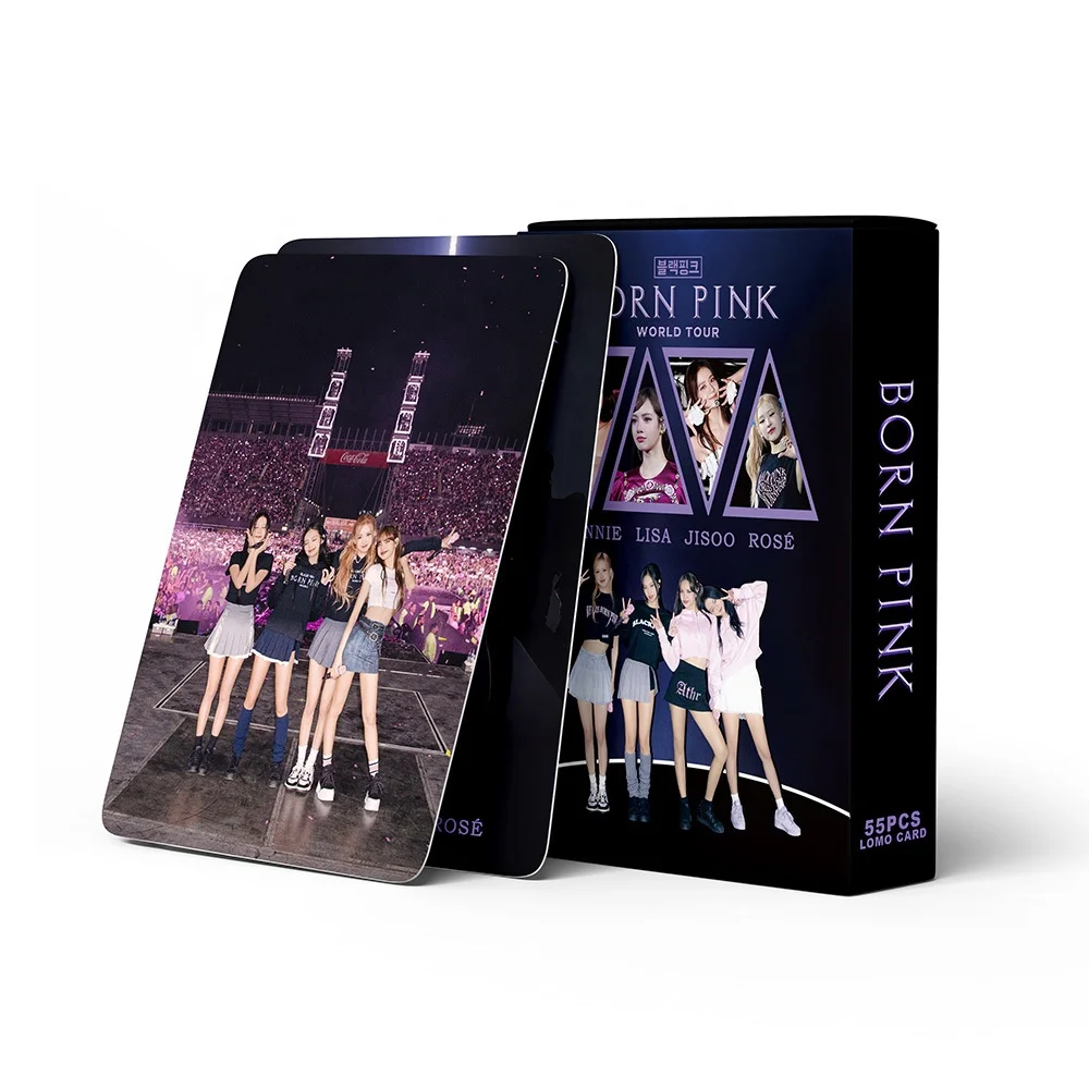 YUWEI KPOP 55pcs/box BLACK PINK -BORN PINP hotocard Lomo Card Photo Card