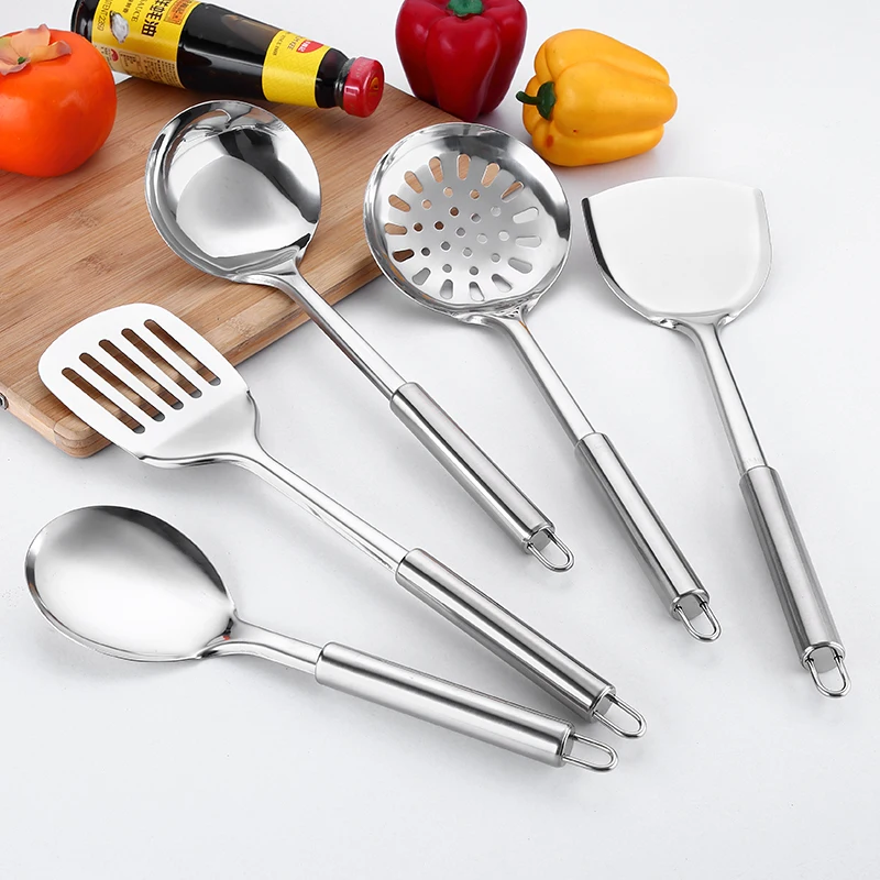 Dropshipping Home Household Food Grade Stainless Steel  Kitchen Utensil Set Accessories 6 Piece Cooking Tools Set