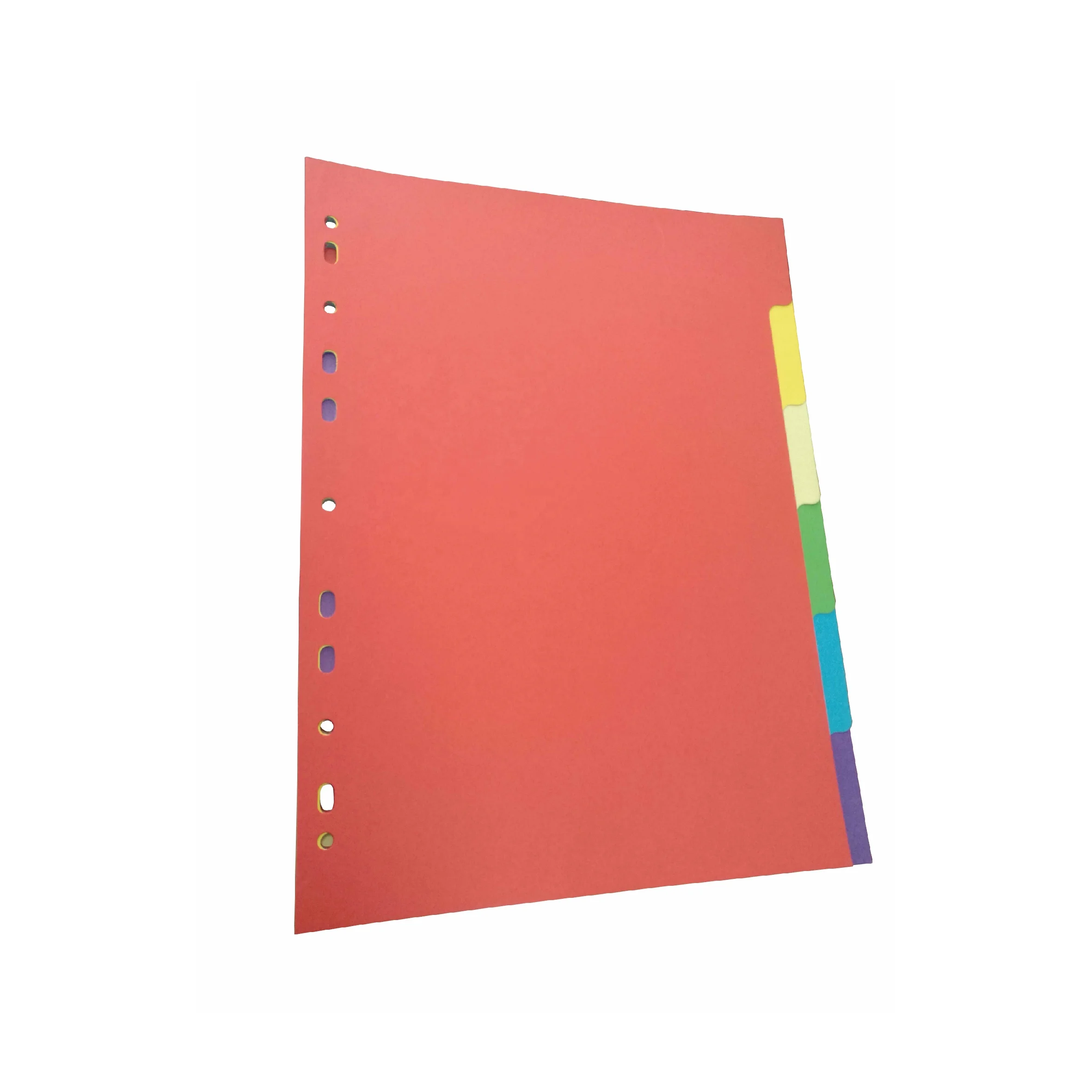 profession factory production A4 universal binding holes index pages   color paper planner Index dividers