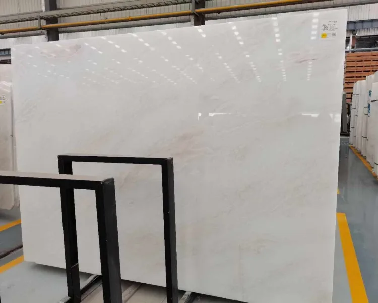 High Quality Customized Natural Royal White Onyx Marble Slab for Indoor Staircases Kitchen Bathroom and Hotel Decor
