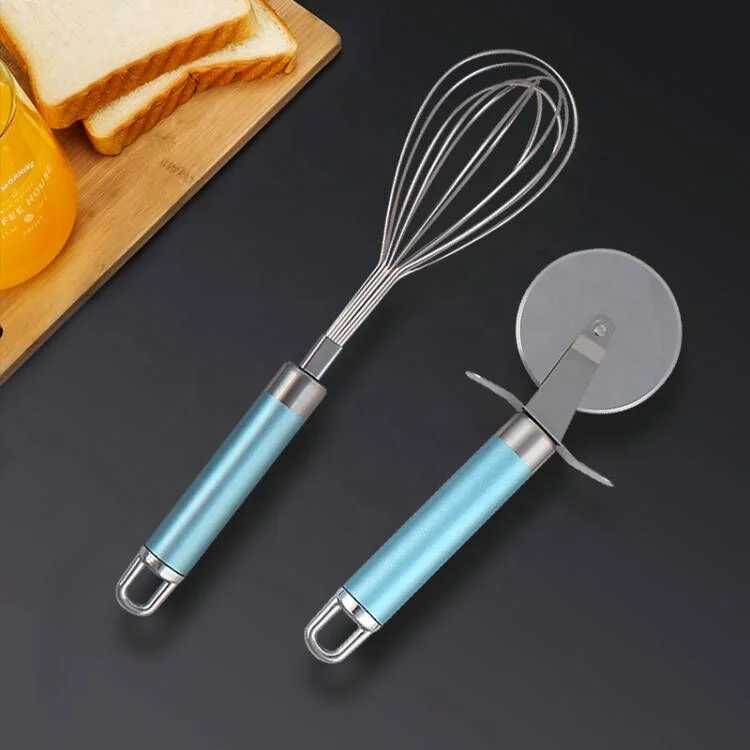 Stainless Steel Blue Color Handle Kitchen Tools Set Kitchen Gadget Kitchen Utensil Set
